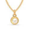 925 Sterling Silver 14K Gold Plated Adjustable Pave Freshwater Pearl Pendant Necklace for Women