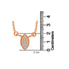 925 Sterling Silver Rose Gold Plated Marquise Mangalsutra for Women