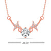 925 Sterling Silver Rose Gold Plated Dear Love Mangalsutra Necklace for Women