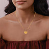 925 Sterling Silver Gold Plated Half Moon Mangalsutra for Women