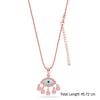 925 Sterling Silver 14K Rose Gold Plated CZ Evil Eye Necklace for Women Teen