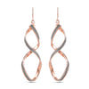 925 Sterling Silver Twist Wave Dangler Glitter Earrings for Women