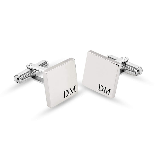 925 Sterling Silver Personalised Initial Name Cufflink for Men and Boys