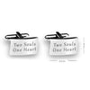 925 Sterling Silver Personalised Engraved Inspirational Message Rectangle Cufflink for Men and Boys