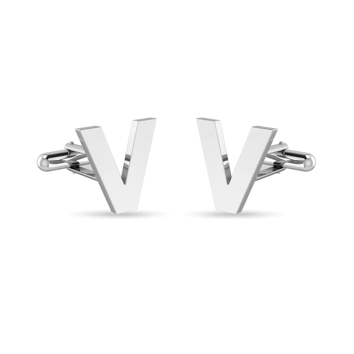 925 Sterling Silver Personalised Initial Alphabet Letter Cufflinks for Men and Boys