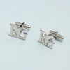 925 Sterling Silver Personalised Wedding Initial Name Monogrammed Cufflinks for Men and Boys