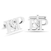 925 Sterling Silver Personalised Wedding Initial Name Monogrammed Cufflinks for Men and Boys