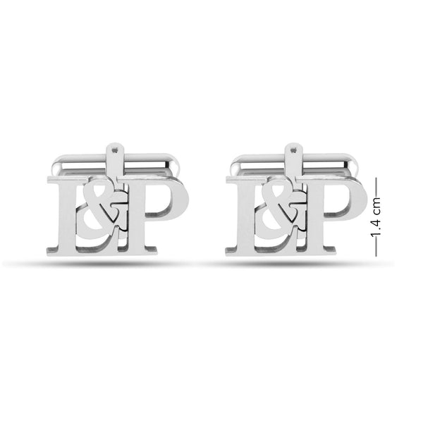 925 Sterling Silver Personalised Wedding Initial Name Monogrammed Cufflinks for Men and Boys