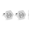 Personalised Engraved Initial or Name Designer Hexagon Cufflinks for Men and Boys