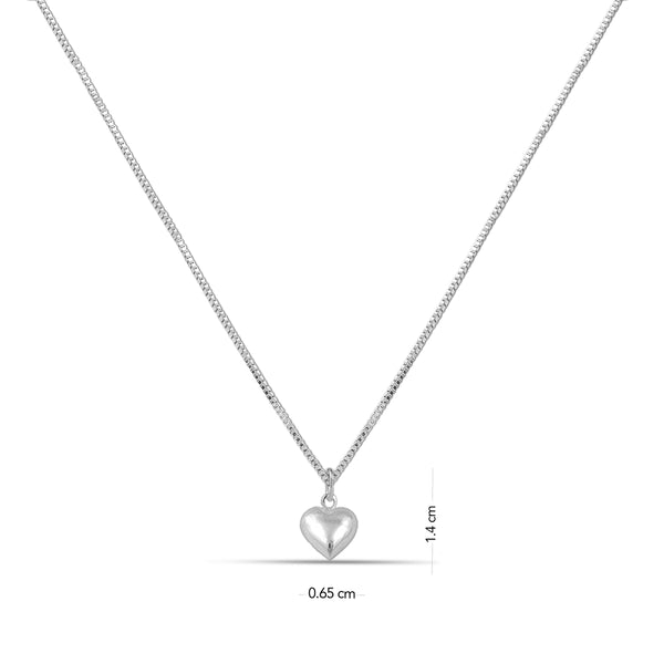 925 Sterling Silver Heart Necklace for Girls and Women