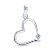 925 Sterling Silver Cubic Zirconia Open Heart Diamond like Brilliance Sparkling Box Chain Pendant Necklace for Women