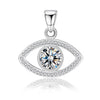 925 Sterling Silver Cubic Zirconia Eye Diamond like Brilliance Sparkling Pendant Necklace for Women