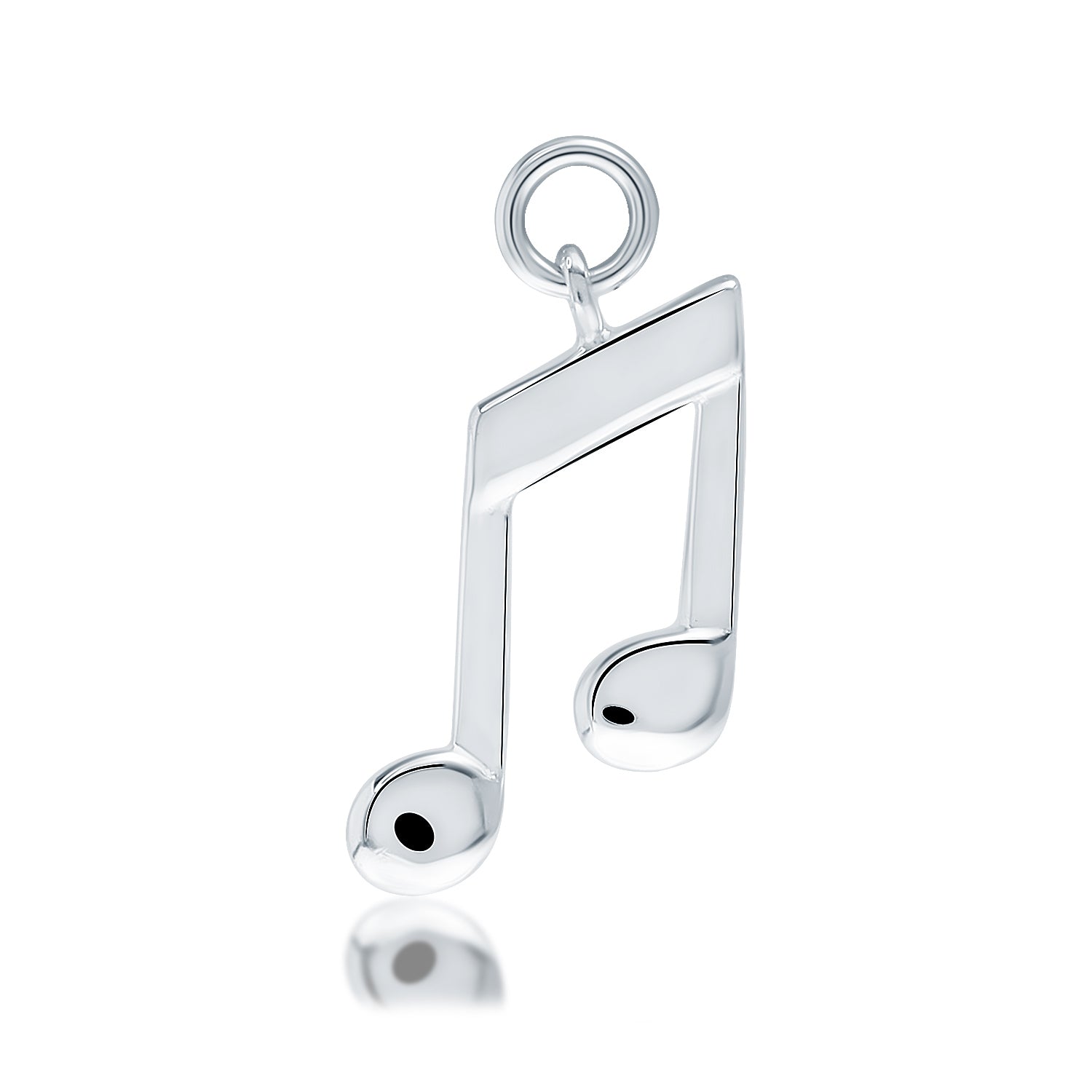 925 Sterling Silver Stunning Shine Music Note Pendant Necklace for Women