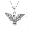 925 Sterling Silver Oxidized Eagle Pendant Necklace for Men