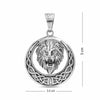 925 Sterling Silver Lion Head Punk Vintage Circle Pendant for Men and Boys