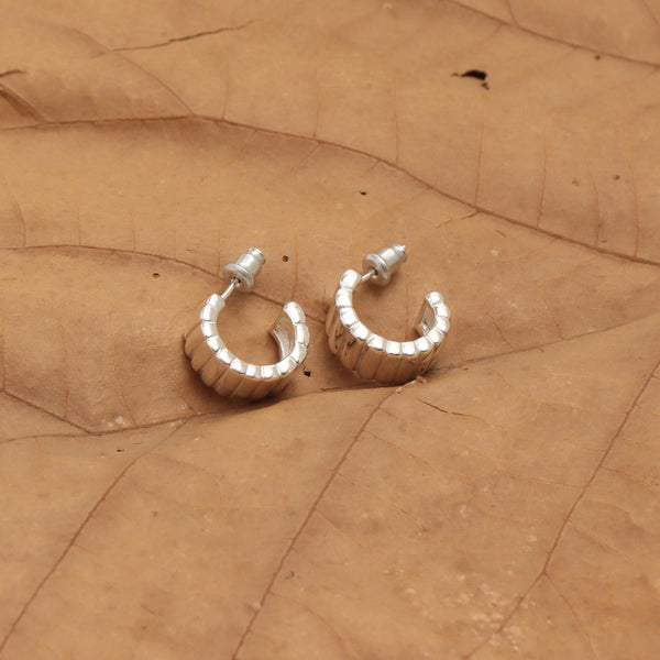 925 Sterling Silver Italian Design Hoop Earrings for Women and Teens