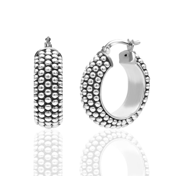 925 Sterling Silver ClickTop Hoop Earrings for Women 20 MM