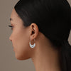 925 Sterling Silver Open Drop Dangle Threader Oval Pull Through Hoop Earrings for Women