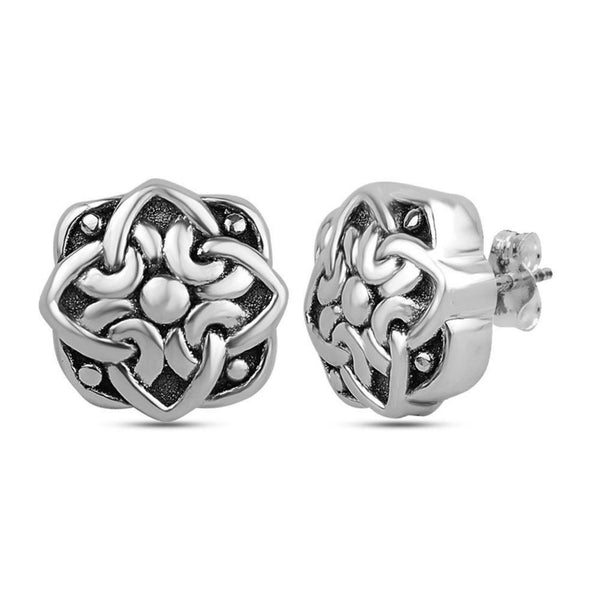 925 Sterling Silver Stud Earrings for Women 13 MM