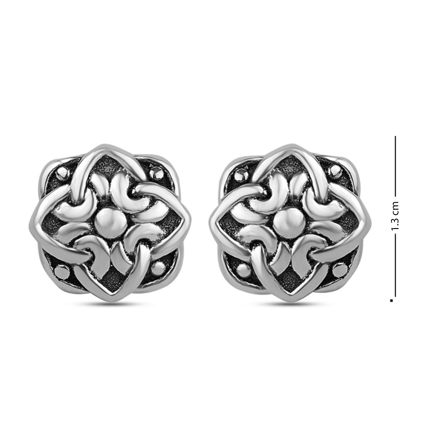 925 Sterling Silver Stud Earrings for Women 13 MM