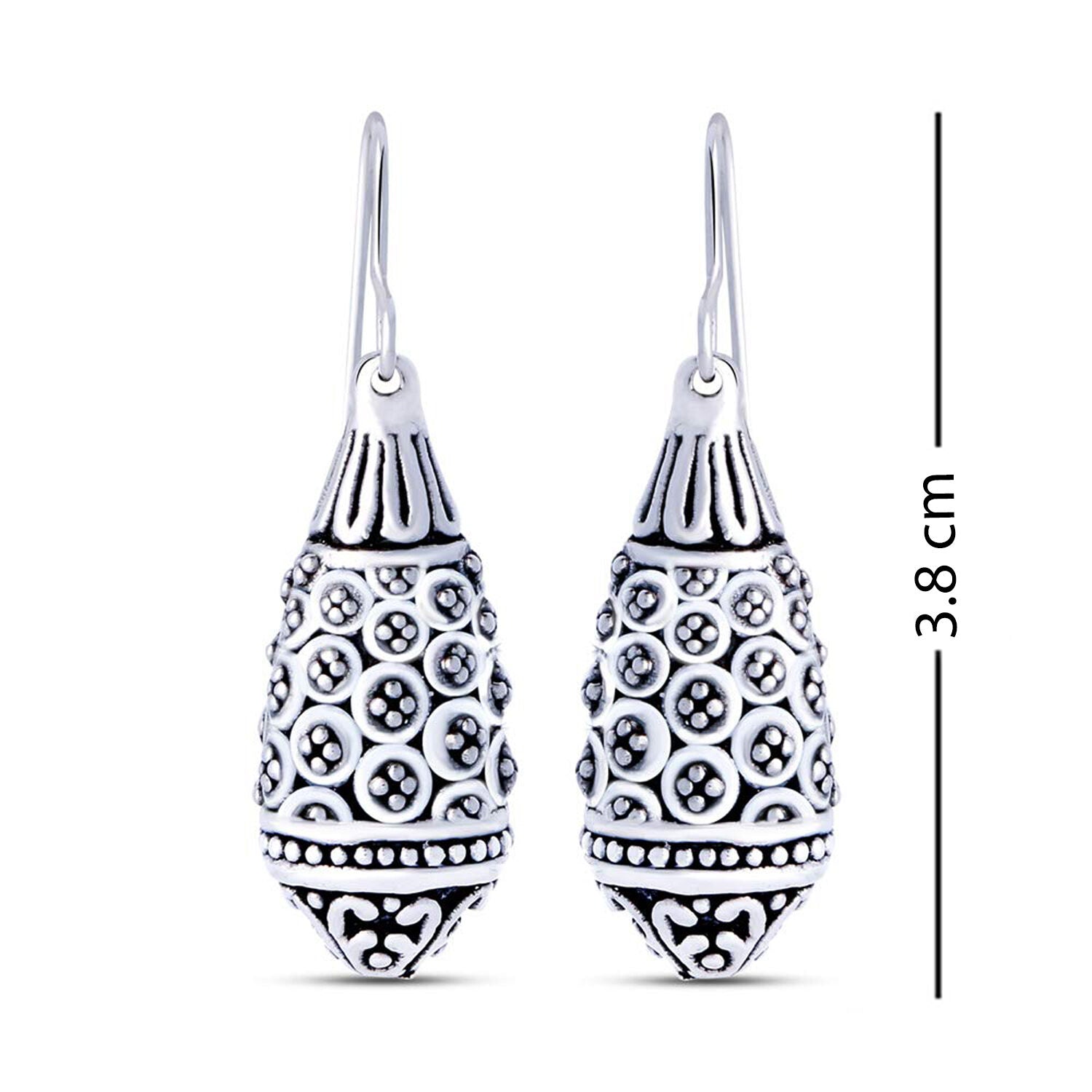 925 Sterling Silver Antique Filigree Drop Dangle Earrings for Women