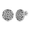 925 Sterling Silver Antique Filigree Stud Earrings for Women