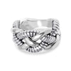 925 Sterling Silver Interwoven Twisted Roped Design knot Ring for Women