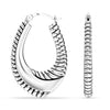 925 Sterling Silver ClickTop Hoop Earrings for Women 34 MM