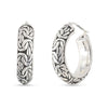 925 Sterling Silver Antique Byzantine Hoop Earrings for Women