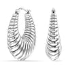 925 Sterling Silver ClickTop Hoop Earrings for Women 25 MM