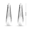 925 Sterling Silver Shrimp Oval Hoop Earrings for Women 32 MM