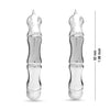 925 Sterling Silver Bamboo Large Hoop Earrings for Women