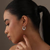 925 Sterling Silver Round Spiral Textured Hoop Earrings for Women