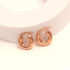 925 Sterling Silver Small Chunky Minimalist Puffed Wide Round-Tube Hoop Earrings for Women