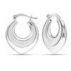 925 Sterling Silver Small Vintage Design Plain Spike Hoop Earrings for Women