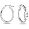 925 Sterling Silver Mariner Link Hoops Earring Oval Anchor Hoop Earrings for Teen Women