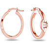 925 Sterling Silver Mariner Link Hoops Earring Oval Anchor Hoop Earrings for Teen Women