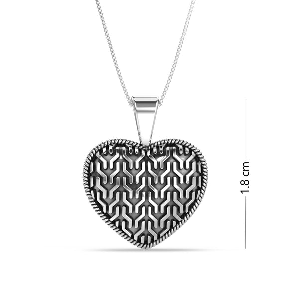 925 Sterling Silver Heart Pendant Necklace for Women Teen Girl