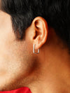 925 Sterling Silver Classic Huggie Hoop Earrings for Men