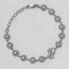 925 Sterling Silver Designer Cz Heart and Flower Style Tennis Bracelet for Women and Girls