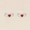 925 Sterling Silver Women's Designer Heart Enamel Toerings