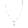 925 Sterling Silver Dual Love Heart Pendant Necklace for Teen Women