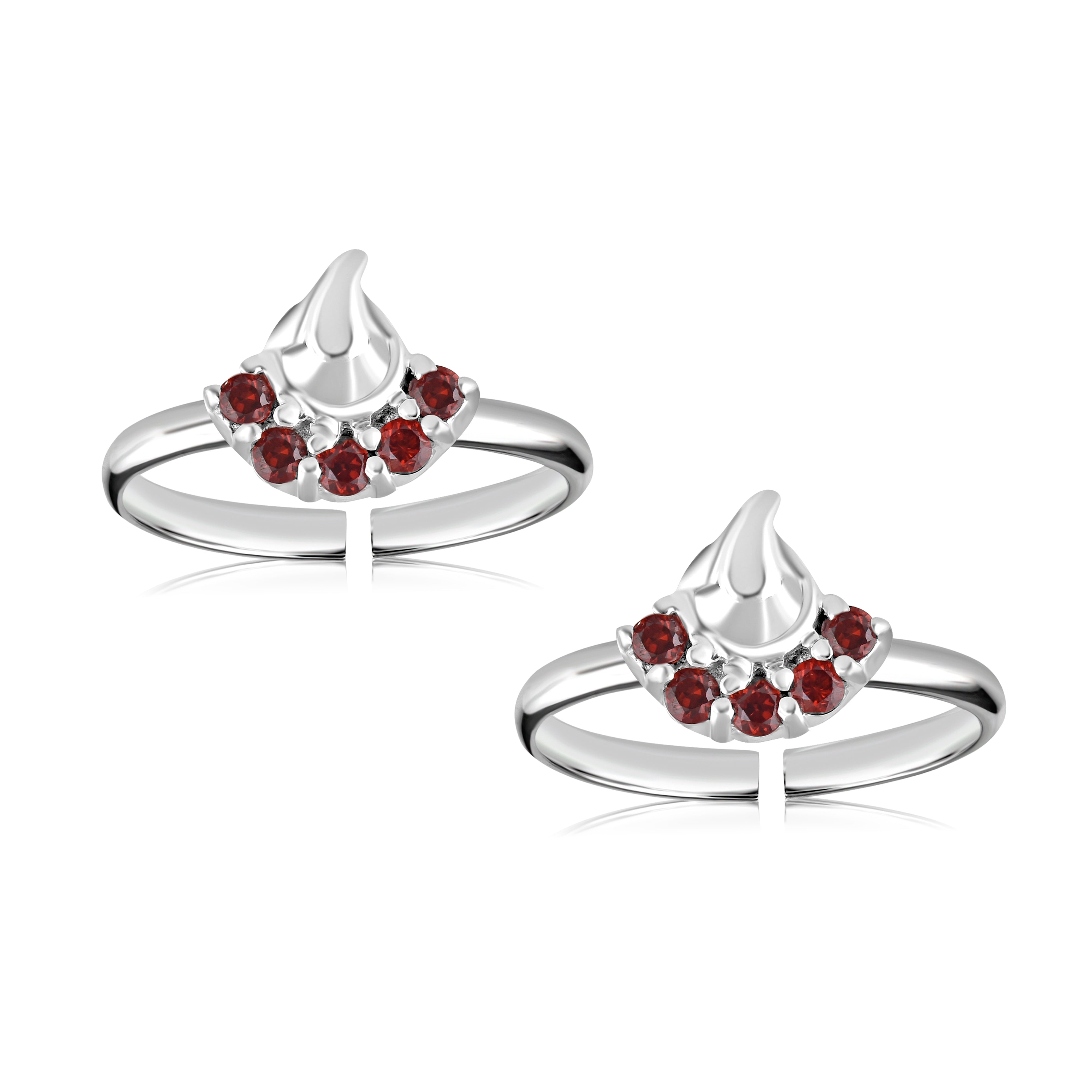 925 Sterling Silver Cz Toerings for Women