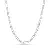 925 Sterling Silver Italian 0.46 CM Paperclip Link Chain Necklace for Women