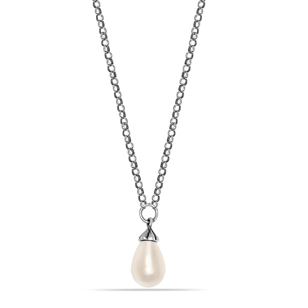 925 Sterling Silver Freshwater Pearl Pendant Necklace for Women