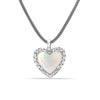 925 Sterling Silver Antique Mother Of Pearl Heart Pendant Necklace for Women Teen