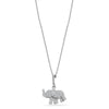 925 Sterling Silver Micro Pave CZ Elephant Pendant Necklace for teen Women