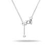 925 Sterling Silver Italian Adjustable Fox Tail Spiga Chain Necklace for Women 24 Inches