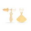 925 Sterling Silver Shell Freshwater Pearl Stud Earring for Women