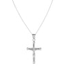 925 Sterling Silver Jesus Christ Crucifix Pendant Necklace with Chain for Men